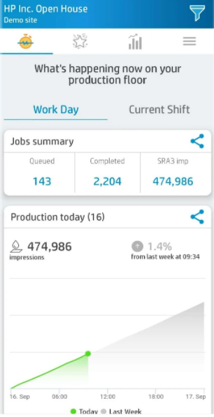 screenshot of HP PrintOS